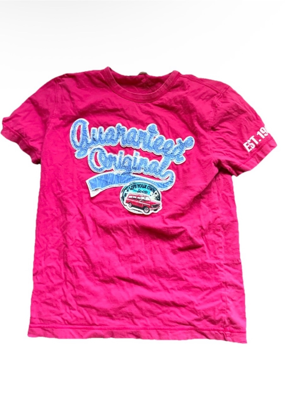 Jeep collectors appliqué 1941 t-shirt red sz L